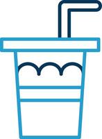 Soda Drink Line Blue Two Color Icon vector