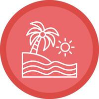 Beach Line Multi Circle Icon vector