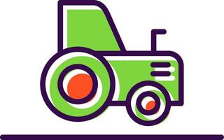 tractor lleno diseño icono vector