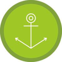 Anchor Line Multi Circle Icon vector