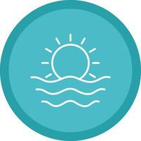 Sun Line Multi Circle Icon vector