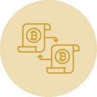 Disturbuted Ledger Line Yellow Circle Icon vector