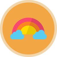 Rainbow Flat Multi Circle Icon vector