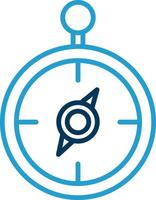 Compass Line Blue Two Color Icon vector