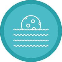 Waves Line Multi Circle Icon vector