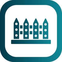 Fence Glyph Gradient Corner Icon vector