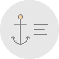 Anchor Line Filled Light Icon vector