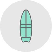 Surfer Line Filled Light Icon vector