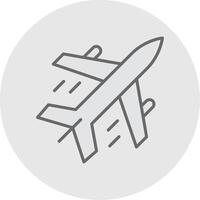 Airplane Line Filled Light Icon vector