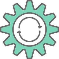 Repeat Line Filled Light Icon vector