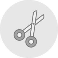 Bandage Scissors Line Filled Light Icon vector