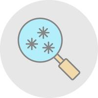 Virus Scan Line Filled Light Icon vector