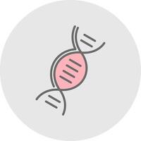 DNA Line Filled Light Icon vector