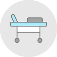 Stretcher Line Filled Light Icon vector