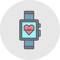 Smart Watch Line Filled Light Icon vector