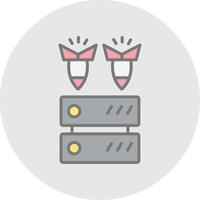 Ddos Line Filled Light Icon vector