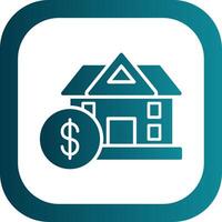 Home Value Glyph Gradient Corner Icon vector