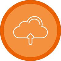 Cloud Line Multi Circle Icon vector