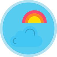 arco iris plano multi circulo icono vector