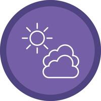 Clouds Line Multi Circle Icon vector