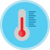 Thermometer Flat Multi Circle Icon vector