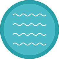 Waves Line Multi Circle Icon vector