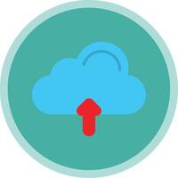 Cloud Flat Multi Circle Icon vector