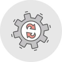 Processig Line Filled Light Icon vector