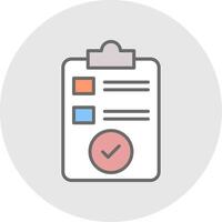Check In Line Filled Light Icon vector