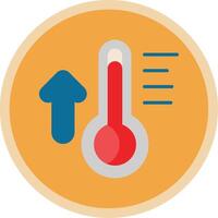 Thermometer Flat Multi Circle Icon vector