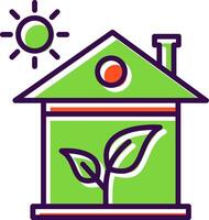 Green House filled Design Icon vector