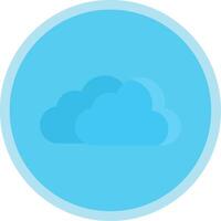 Clouds Flat Multi Circle Icon vector