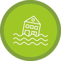 House Line Multi Circle Icon vector