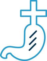 Gastroenterlogy Line Blue Two Color Icon vector