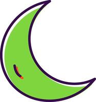 Moon filled Design Icon vector