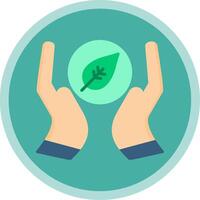 Go Green Flat Multi Circle Icon vector