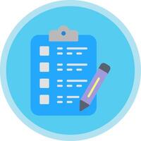 Writing Flat Multi Circle Icon vector