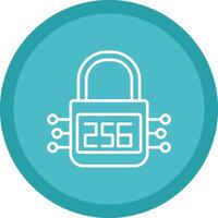 SHA 256 Line Multi Circle Icon vector