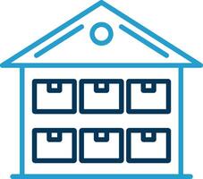 Storage Line Blue Two Color Icon vector