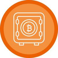 bitcoin almacenamiento línea multi circulo icono vector