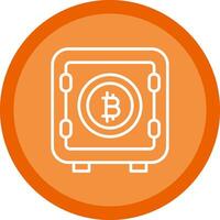 Bitcoin Storage Line Multi Circle Icon vector