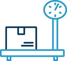 Weighting Line Blue Two Color Icon vector