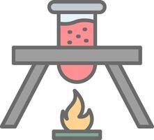 Flask Line Filled Light Icon vector
