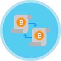 Disturbuted Ledger Flat Multi Circle Icon vector