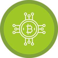 Bitcoin Bitcoin Line Multi Circle Icon vector