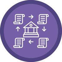 Distributed Ledger Line Multi Circle Icon vector