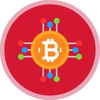 Bitcoin Bitcoin Flat Multi Circle Icon vector