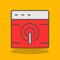 Browser Filled Shadow Icon vector