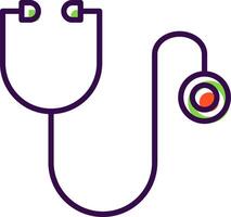 Stethoscope filled Design Icon vector