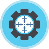 Factory Pollution Flat Multi Circle Icon vector